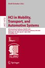 : HCI in Mobility, Transport, and Automotive Systems, Buch