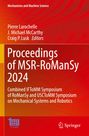 Proceedings of MSR-RoManSy 2024, Autoren: Pierre Larochelle, J. Michael McCarthy, Craig P. Lusk, mit Logos unten.