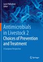 Titel: "Antimicrobials in Livestock 2". Herausgeber: Lucie Pokludová. Hintergrund: blaue Bakterien-Illustration. Logo: Springer.