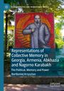Text: "Memory Politics and Transitional Justice", "Representations of Collective Memory in Georgia, Armenia, Abkhazia and Nagorno Karabakh", "The Political, Memory and Power", "Bartłomiej Krzysztań". Illustration eines Mannes in einem Anzug vor buntem Hintergrund.