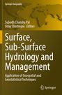 "Surface, Sub-Surface Hydrology and Management" von Subodh Chandra Pal und Uday Chatterjee. Gelber Hintergrund mit Weltkarte.