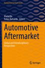 Text: "Automotive Aftermarket: Global and Interdisciplinary Perspectives". Blaues und oranges wellenförmiges Muster. Springer-Logo.