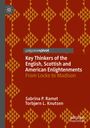 Der Text beschreibt wichtige Denker der englischen, schottischen und amerikanischen Aufklärung. Hintergrund mit Rautenmuster.