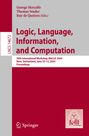 : Logic, Language, Information, and Computation, Buch