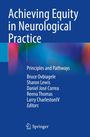 "Achieving Equity in Neurological Practice" und "Principles and Pathways". Blaue Abdeckung mit bunten Farbverläufen.