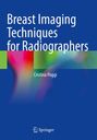 Titel: "Breast Imaging Techniques for Radiographers" von Cristina Poggi. Abstrakte, bunte Farbverläufe auf blauem Hintergrund.