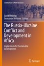 Buchtitel: "The Russia-Ukraine Conflict and Development in Africa", orange-blauer Hintergrund, Springer-Logo unten.