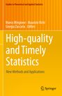 "High-quality and Timely Statistics: New Methods and Applications" von Marco Mingione et al., oranger Hintergrund.