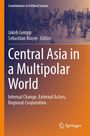 „Central Asia in a Multipolar World“ von Jakob Lempp und Sebastian Mayer. Stadt-Silhouette im Hintergrund. Springer-Logo unten.
