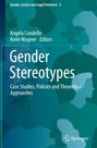 "Gender Stereotypes: Case Studies, Policies and Theoretical Approaches." Silhouetten von Personen in Blautönen.