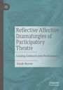 „Reflective Affective Dramaturgies of Participatory Theatre“ von Sarah Hoover, blaues Hintergrunddesign, Logo links oben.