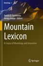 „Montology 2. Mountain Lexicon: A Corpus of Montology and Innovation“ von Fausto O. Sarmiento und Alexey Gunya, Springer. Geometrische Berglandschaft in Braun- und Blautönen.