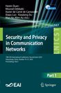 : Security and Privacy in Communication Networks, Buch