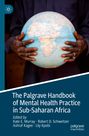 "The Palgrave Handbook of Mental Health Practice in Sub-Saharan Africa." Hände halten einen Globus mit Afrika im Zentrum.