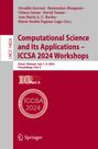 : Computational Science and Its Applications ¿ ICCSA 2024 Workshops, Buch