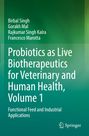 "Probiotics as Live Biotherapeutics for Veterinary and Human Health, Volume 1" auf grünem Hintergrund mit Springer-Logo.