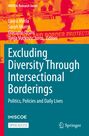 Titel: "Excluding Diversity Through Intersectional Borderings". Menschen an einem Zollbereich, farbenfroher Hintergrund.