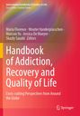 Titel: "Handbook of Addiction, Recovery and Quality of Life". Hintergrund in Rot-Orange-Verlauf. Springer-Logo.