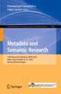 : Metadata and Semantic Research, Buch