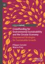 Buchtitel: "Crowdfunding for Environmental Sustainability and the Circular Economy". Rotes Design mit gelben Blättern.