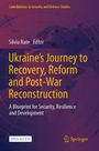„Ukraine’s Journey to Recovery, Reform and Post-War Reconstruction“. Purpurfarbene Umschlaggestaltung mit Weltkartengrafik.