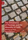 Text über Kopfsteinpflaster: "The Immanence of Theology and the Absurdity of Faith" von Elijah Prewitt-Davis. Links roter Streifen.