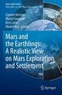 Buchtitel: "Mars and the Earthlings: A Realistic View on Mars Exploration and Settlement". Cover mit Erde und Mars.