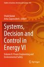 Text: "Systems, Decision and Control in Energy VI. Volume II: Power Engineering and Environmental Safety. Springer."  
Hintergrund: Orange mit Zahnrädern.