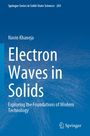 "Springer Series in Solid-State Sciences 203. Navin Khaneja. Electron Waves in Solids. Blue Hintergrund mit Linienmuster."