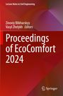 Proceedings of EcoComfort 2024, Editoren: Zinoviy Blikharskyy, Vasyl Zhelykh. Roter Hintergrund mit geometrischen Formen.