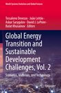 Titel: Global Energy Transition and Sustainable Development Challenges, Vol. 2. Hintergrund mit roten und violetten Farbtönen.