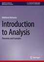 Text: "Introduction to Analysis: Theorems and Examples" von Hidefumi Katsuura. Dunkles Design mit Verlag-Logo.