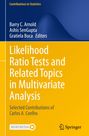 Text im Buchcover: "Likelihood Ratio Tests and Related Topics in Multivariate Analysis". Gelbes und blaues Design. Springer-Logo.