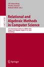 : Relational and Algebraic Methods in Computer Science, Buch