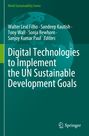 Text: "World Sustainability Series", Buchtitel: "Digital Technologies to Implement the UN Sustainable Development Goals". Hintergrund: Erde.