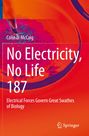 „No Electricity, No Life 187“ und „Electrical Forces Govern Great Swathes of Biology“. Autorenname oben. Logo unten.