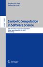 : Symbolic Computation in Software Science, Buch