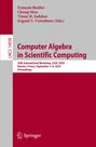 : Computer Algebra in Scientific Computing, Buch