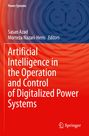 Buchtitel: "Artificial Intelligence in the Operation and Control of Digitalized Power Systems." Abstrakte rot-blaue Hintergrundgrafik.