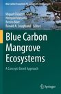 Titel: "Blue Carbon Mangrove Ecosystems". Hintergrund mit Bäumen im Wasser. Verlag Springer unten rechts.