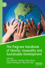 "The Palgrave Handbook of Ubuntu, Inequality and Sustainable Development". Hände halten einen blauen Globus.