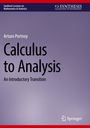 "Calculus to Analysis: An Introductory Transition" von Arturo Portnoy, Synthesis Lectures, lila Hintergrund. Springer-Logo.