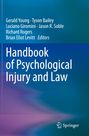 "Handbook of Psychological Injury and Law" mit Editorennamen darüber. Hintergrund in lila und blau mit Springer-Logo.