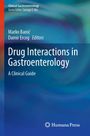 Text: "Drug Interactions in Gastroenterology: A Clinical Guide." Autoren: Marko Banić, Damir Erceg. Farbverlauf in Blau. Logo von Humana Press.