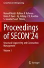 Proceedings of SECON’24, Structural Engineering and Construction Management, Volume 1. Schlichtes Design in Rot- und Violetttönen.