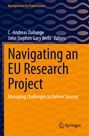Titel: "Navigating an EU Research Project". Orange Hintergrund mit wellenförmigem Muster. Springer-Logo unten.