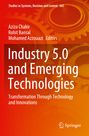 "Industry 5.0 and Emerging Technologies" steht auf einem orangenen Hintergrund mit Zahnrädern. Springer-Logo unten rechts.