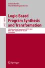 : Logic-Based Program Synthesis and Transformation, Buch