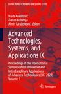 : Advanced Technologies, Systems, and Applications IX, Buch