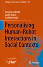 Antonio Andriella: Personalising Human-Robot Interactions in Social Contexts, Buch